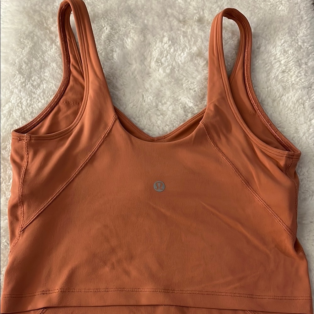 Lululemon athletica light Orange Sports Bra Size 6